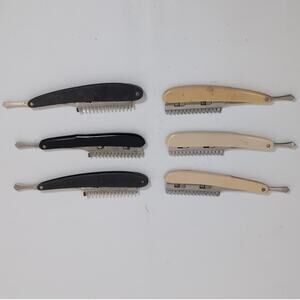 6x Vintage Durham Demonstrator Duplex Straight Handle Razor Lot made in USA